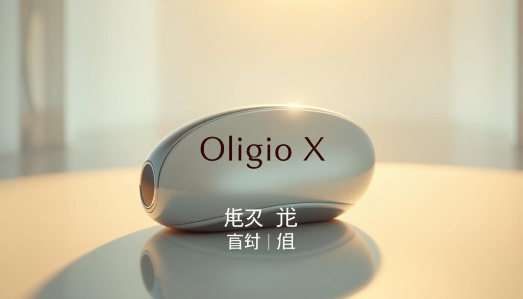 Oligio X 原美電波, a sleek and sophisticated skin care device by Glowin Beaute, sitting on a pristine white surface. Backlit by a warm, golden glow, the device's contoured design and metallic accents catch the light, creating a sense of elegance and technological prowess. In the foreground, the Oligio X logo is prominently displayed, accompanied by the "原美電波安全認證" insignia, conveying the device's safety and efficacy. The background is subtly blurred, allowing the product to take center stage and commanding the viewer's attention. Soft shadows and subtle gradients add depth and dimension, elevating the overall presentation. The image exudes a sense of professionalism, innovation, and the promise of a transformative beauty experience. Oligio X 原美電波, a sleek and sophisticated skin care device by Glowin Beaute, sitting on a pristine white surface. Backlit by a warm, golden glow, the device's contoured design and metallic accents catch the light, creating a sense of elegance and technological prowess. In the foreground, the Oligio X logo is prominently displayed, accompanied by the "原美電波安全認證" insignia, conveying the device's safety and efficacy. The background is subtly blurred, allowing the product to take center stage and commanding the viewer's attention. Soft shadows and subtle gradients add depth and dimension, elevating the overall presentation. The image exudes a sense of professionalism, innovation, and the promise of a transformative beauty experience.